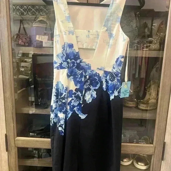 Anthropologie Maeve Vanda Sheath Sleeveless fitted Floral Dress SIZE 2 - Picture 6 of 6